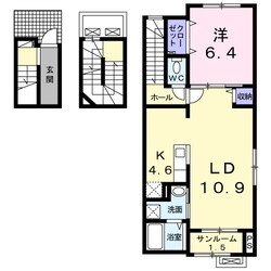 信濃荒井駅 徒歩14分 3階の物件間取画像